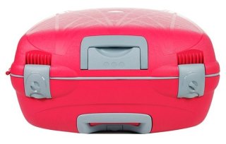 Средний полипропиленовый чемодан на 4-х колесах 70 л Roncato Light, малиновый