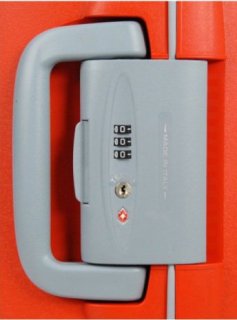 Середня поліпропіленова валіза на 4-х колесах 70 л Roncato Light, помаранчевий