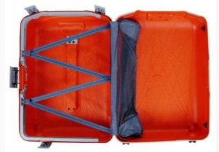 Середня поліпропіленова валіза на 4-х колесах 70 л Roncato Light, помаранчевий