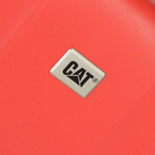 Средний противоударный чемодан 4-х колесный 54 л CAT Turbo, красный