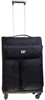 Середня текстильна валіза 60 л CAT Cube Combat Visiflash, чорна