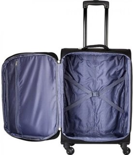 Средний тканевый чемодан 66/76 л Travelite Wave, черный