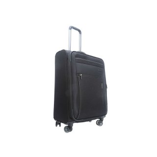 Средний тканевый чемодан Travelite Capri, черный на 67/77 л весом 3,1 кг Черный