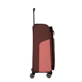 Средний тканевый чемодан Travelite Viia на 70/80 л весом 2,9 кг Розовый