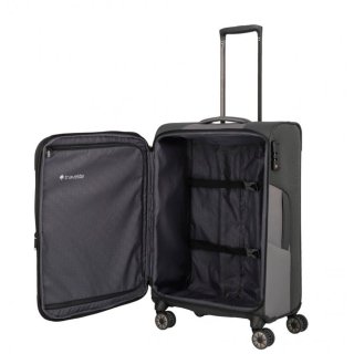 Средний тканевый чемодан Travelite Viia на 70/80 л весом 2,9 кг Серый