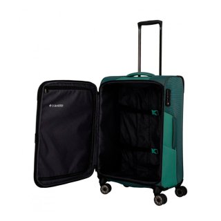 Средний тканевый чемодан Travelite Viia на 70/80 л весом 2,9 кг Зеленый