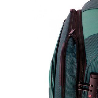 Средний тканевый чемодан Travelite Viia на 70/80 л весом 2,9 кг Зеленый