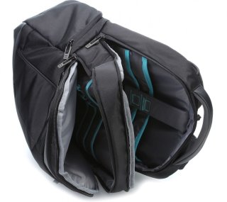 Стильный бизнес рюкзак для ноутбука диагональю 15.6" Roncato Overline, черный