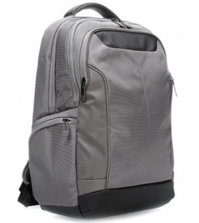 Стильный бизнес рюкзак для ноутбука диагональю 15.6" Roncato Overline, серебро