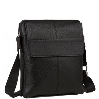 Сумка через плечо мужская кожаная Tiding Bag Черная