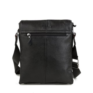 Сумка через плече чоловіча шкіряна Tiding Bag Чорна