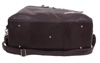 Сумка дорожная кожаная Vip Collection 1604-F Brown Flotar Коричневая