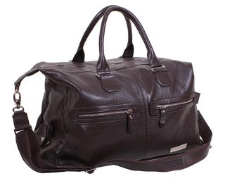 Сумка дорожная кожаная Vip Collection 1604-F Brown Flotar Коричневая