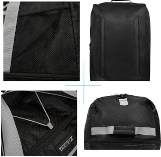 Сумка на трьох колесах TravelZ Wheelbag Doubleloader з розширенням на 80/95 л Чорна