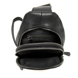 Сумка-слинг из натуральной кожи Tiding Bag Черная
