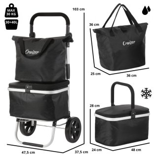 Сумка-візок ShoppingCruiser 4 в 1 чорного кольору