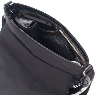 Сумочка через плече 4.12 л Hedgren Aura Crossover Medium Shimmer Black