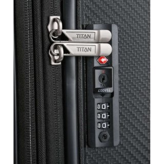 Titan Compax 75/83 л чемодан из полипропилена на 4 колесах черный