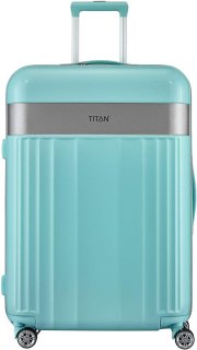 Titan Spotlight 99 л чемодан из ABS пластика на 4-х колесах бирюзовый