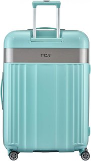 Titan Spotlight 99 л чемодан из ABS пластика на 4-х колесах бирюзовый