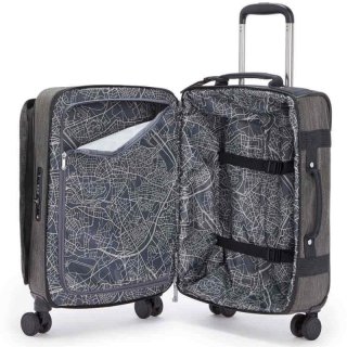 Тканевый чемодан ручная кладь Kipling SPONTANEOUS на 37,5 л Серый