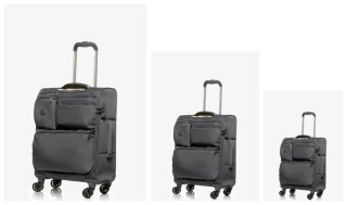 Тканевый комплект дорожный чемоданов V&V TRAVEL ONE LIFE Серый