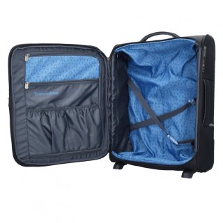 Travelite Capri 116/131 л чемодан из полиэстера на 2 колесах черный