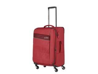 Travelite Kite 67/77 л чемодан из полиэстера на 4 колесах красный