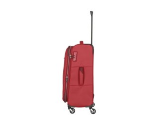 Travelite Kite 67/77 л чемодан из полиэстера на 4 колесах красный