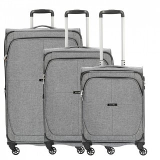 Travelite Nida Anthracite 98/112 л чемодан из полиэстера на 4 колесах серый