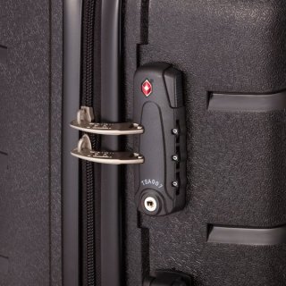 TravelZ Big Bars (L) Black 106 л чемодан из полипропилена на 4 колесах черный