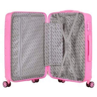 TravelZ Big Bars (L) Pink 106 л чемодан из полипропилена на 4 колесах розовый
