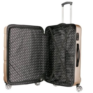 TravelZ Diamond (M) Champagne 85 л чемодан из пластика на 4 колесах шампань