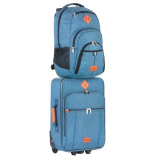 TravelZ Hipster (S) Jeans Blue 38 л валіза з поліестеру на 2 колесах синя