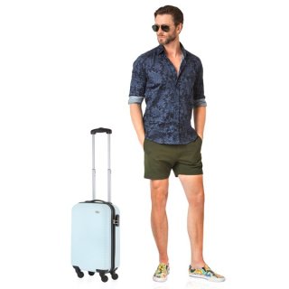 TravelZ Horizon (S) Baby Blue 35 л валіза із пластику на 4 колесах світло-блакитна