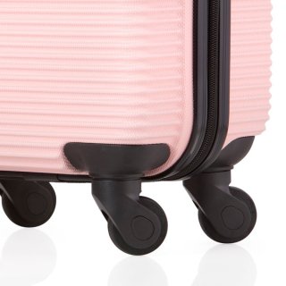 TravelZ Horizon (S) Baby Pink 35 л валіза із пластику на 4 колесах світло-рожева