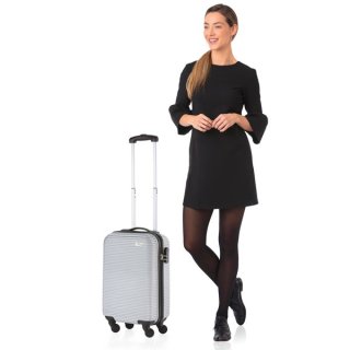 TravelZ Horizon (S) Silver 35 л валіза із пластику на 4 колесах срібляста