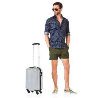 TravelZ Horizon (S) Silver 35 л валіза із пластику на 4 колесах срібляста