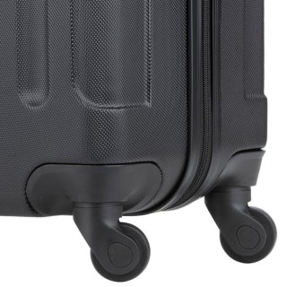 TravelZ Light (L) Black 76 л чемодан из пластика на 4 колесах черный