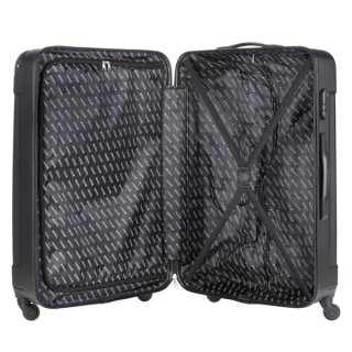 TravelZ Light (M) Black 66 л чемодан из пластика на 4 колесах черный