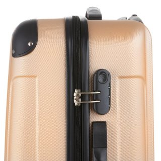 TravelZ Light (M) Champagne 66 л чемодан из пластика на 4 колесах шампань