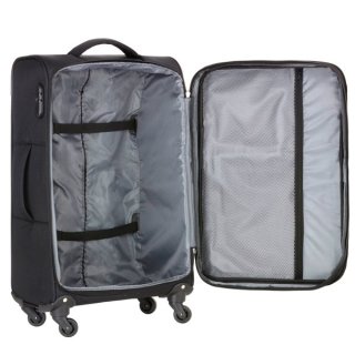 TravelZ Tripple Pocket 57 (S) Black 40 л чемодан из полиэстера на 4 колесах черный