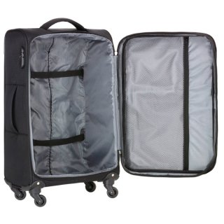 TravelZ Tripple Pocket (L) Black 85/97 л чемодан из полиэстера на 4 колесах черный