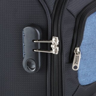 TravelZ Tripple Pocket (M) Black 55/65 л чемодан из полиэстера на 4 колесах черный