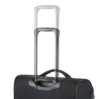 TravelZ Tripple Pocket (M) Black 55/65 л чемодан из полиэстера на 4 колесах черный