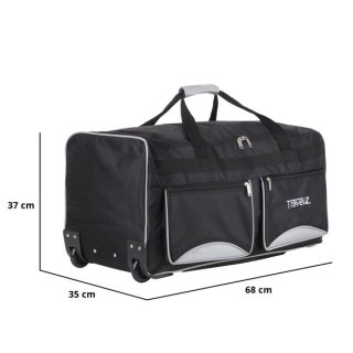 TravelZ Wheelbag 90 Black 90 л сумка дорожня на колесах з поліестеру чорна