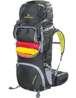 Туристический рюкзак Ferrino Overland 65+10 Black/Yellow