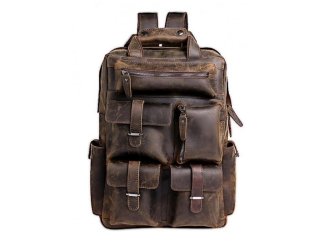 Винтажный мужской рюкзак Tiding Bag Коричневый
