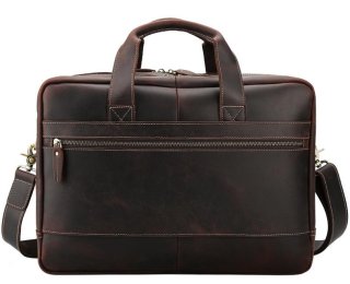 Вместительная мужская кожаная сумка с отделом для ноутбука 17 дюймов Tiding Bag