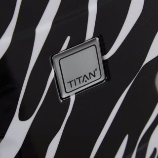 Женская косметичка из поликарбоната Titan X2, черный с белым